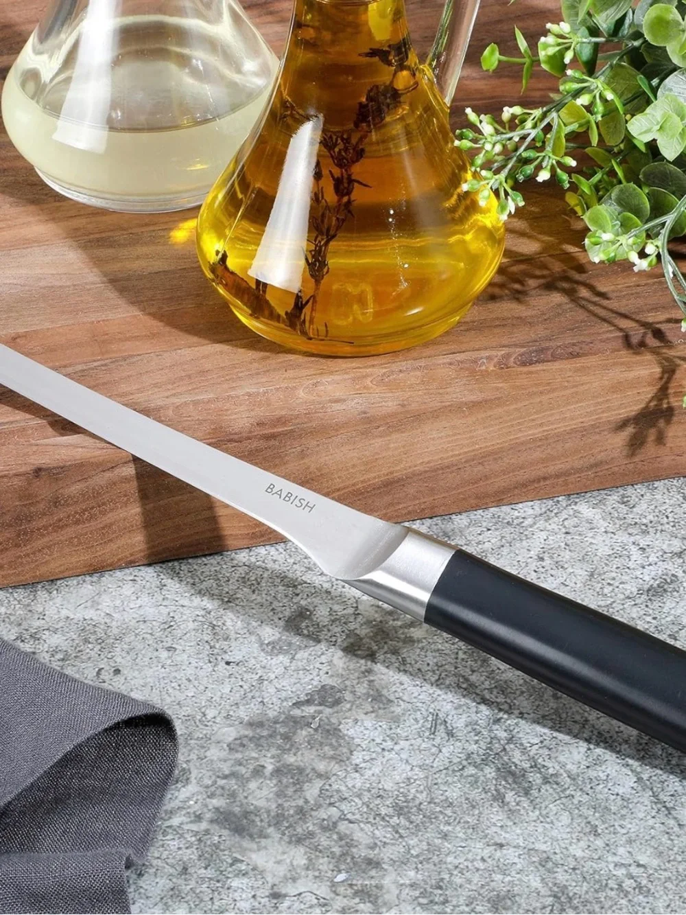 BABISH Stainless Steel Boning Knife - Black Handle